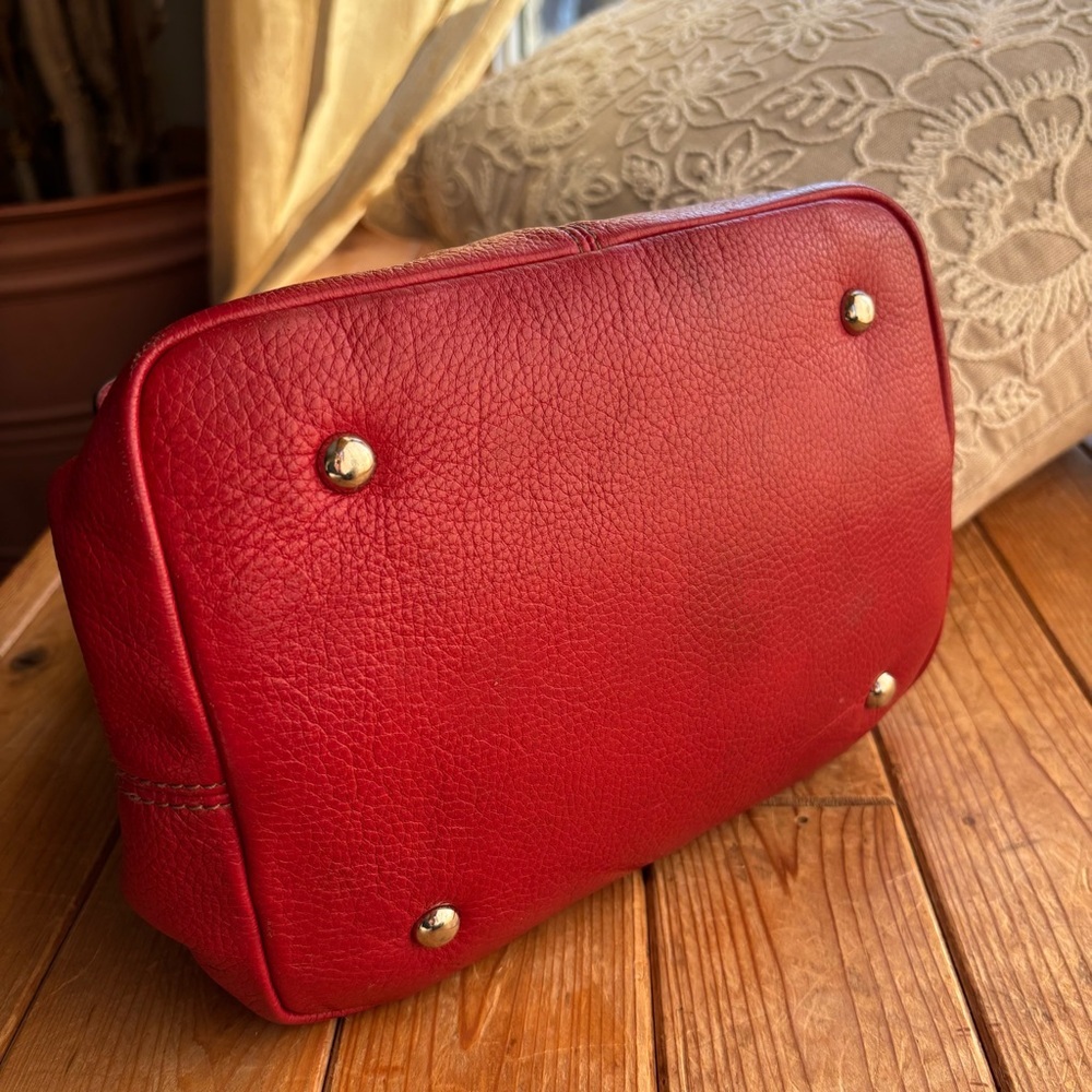 Tignanello Red Leather Handbag - Picture 4 of 8